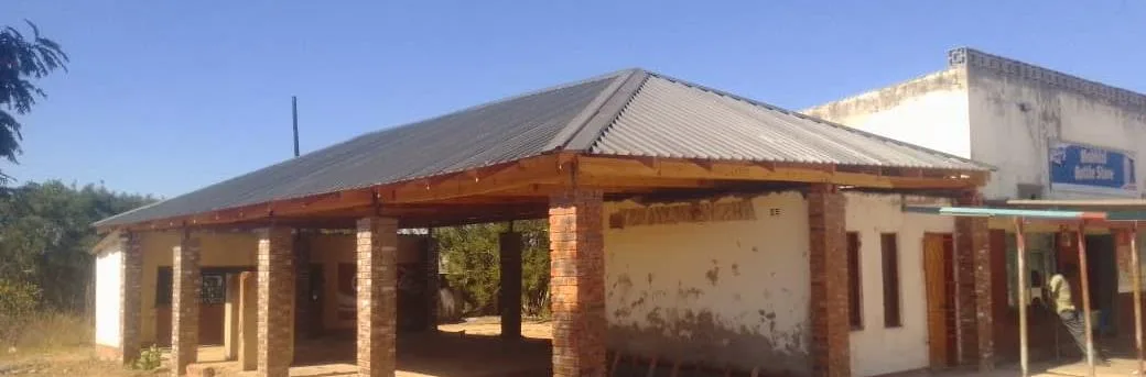 Completed steel gazebo with timber roof, built by Schmidt Construction